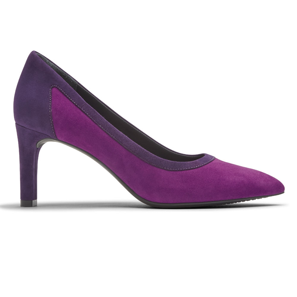 Sapatos De Salto Rockport Mulher Roxo - Total Motion Valerie Luxe Pieced - 27190PIUA